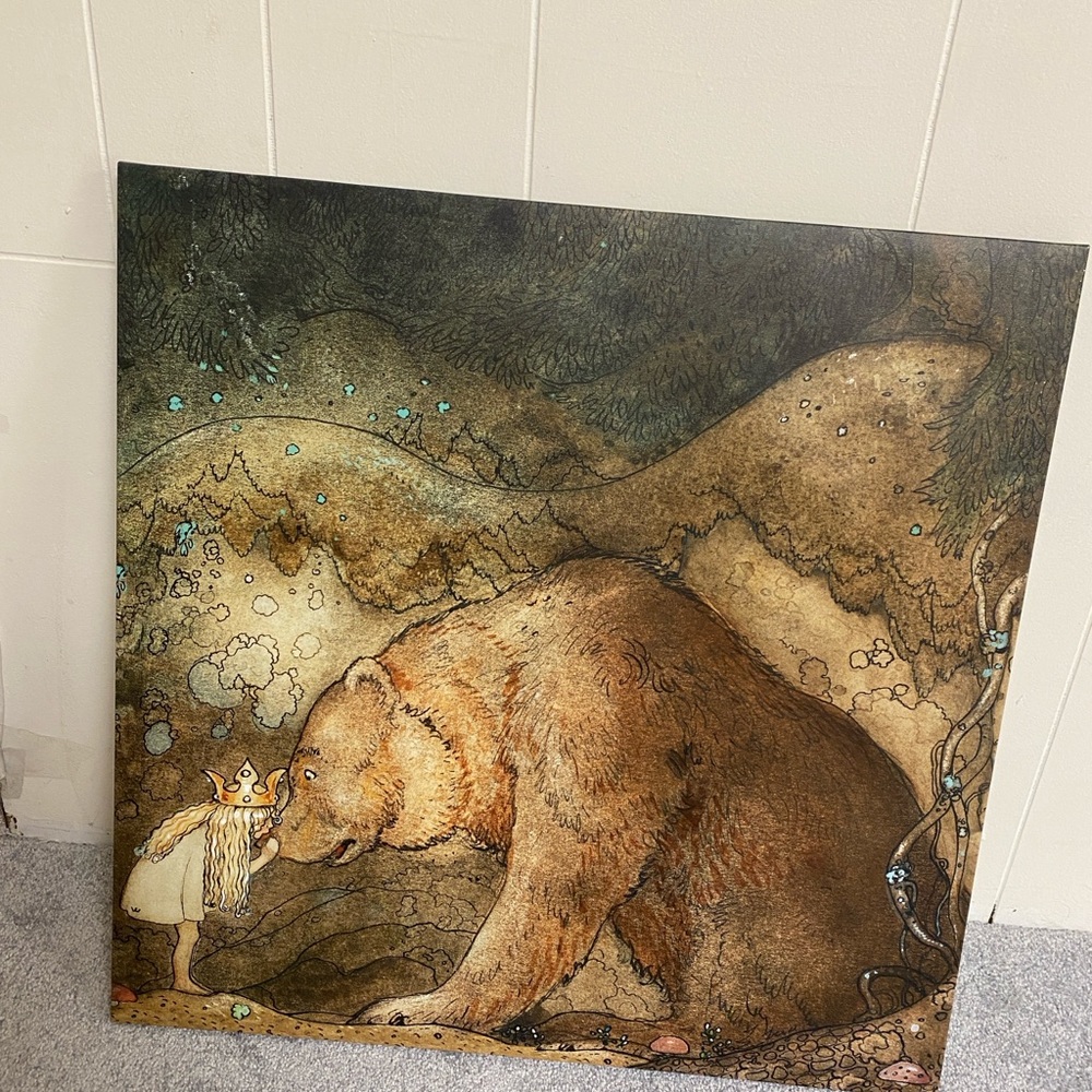 Whimsical Bear and Fairy Art Print